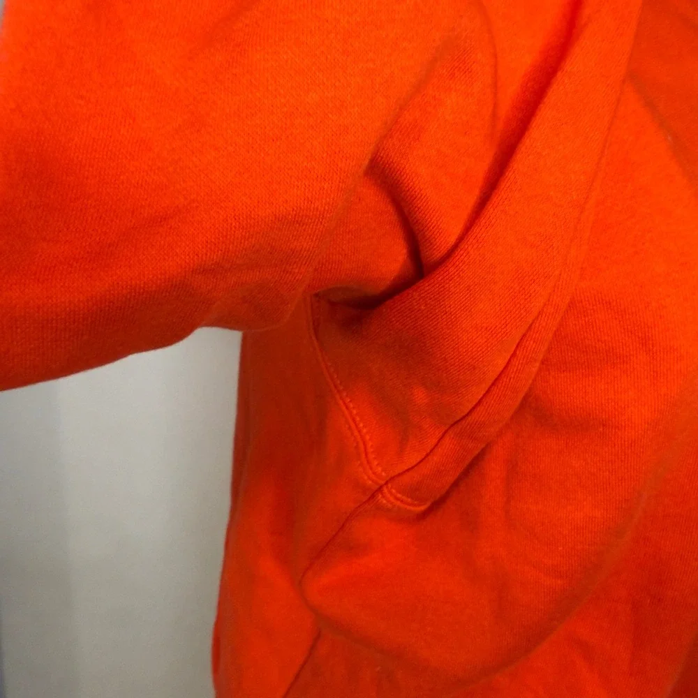 The North Face Mens‎ Red Orange Tonal Logo Pullover Fleece Hoodie Sweatshirt Lge